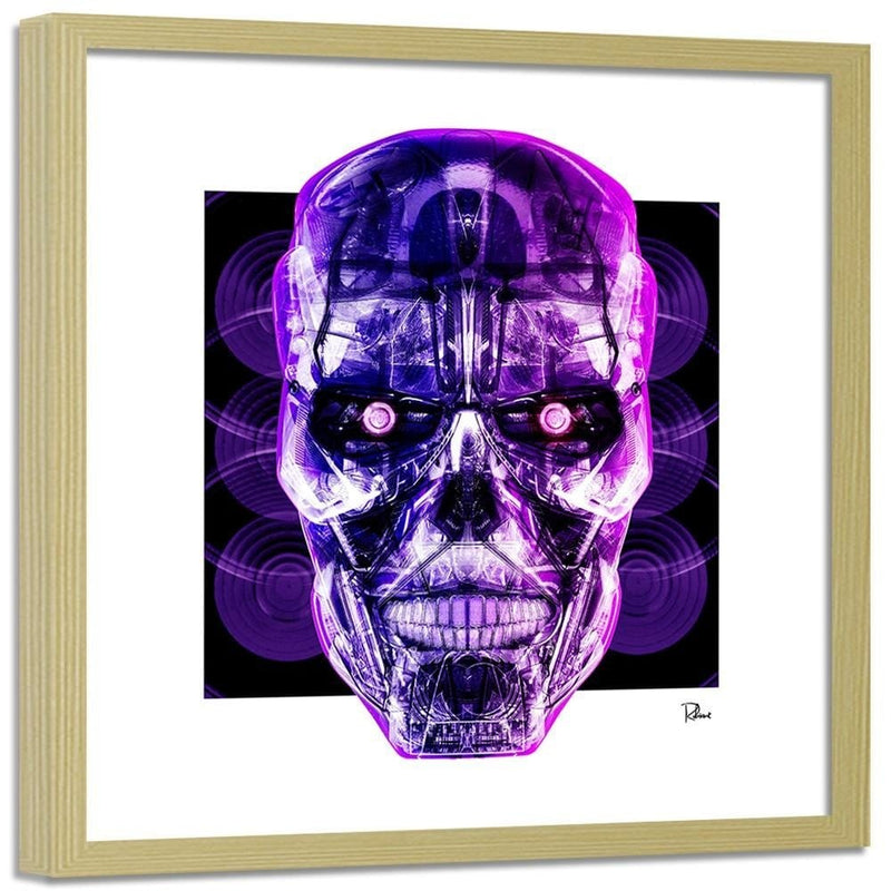 Glezna bēšā rāmī - Purple Skull  Home Trends DECO