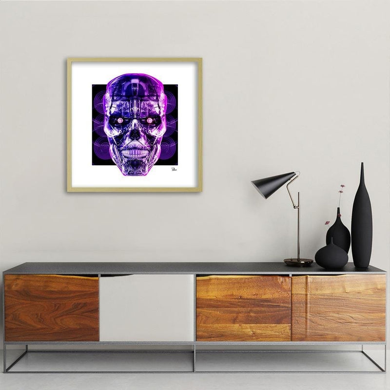 Glezna bēšā rāmī - Purple Skull  Home Trends DECO