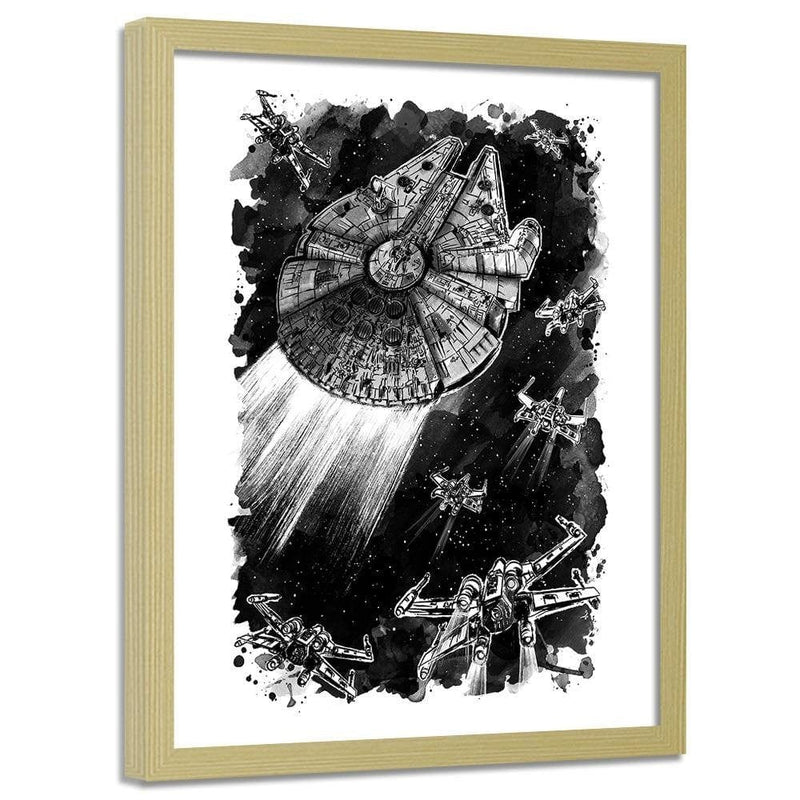 Glezna bēšā rāmī - Rebel Assault Decor Black And White  Home Trends DECO