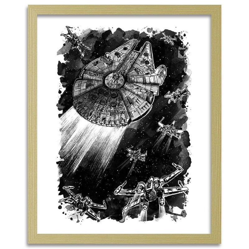 Glezna bēšā rāmī - Rebel Assault Decor Black And White  Home Trends DECO