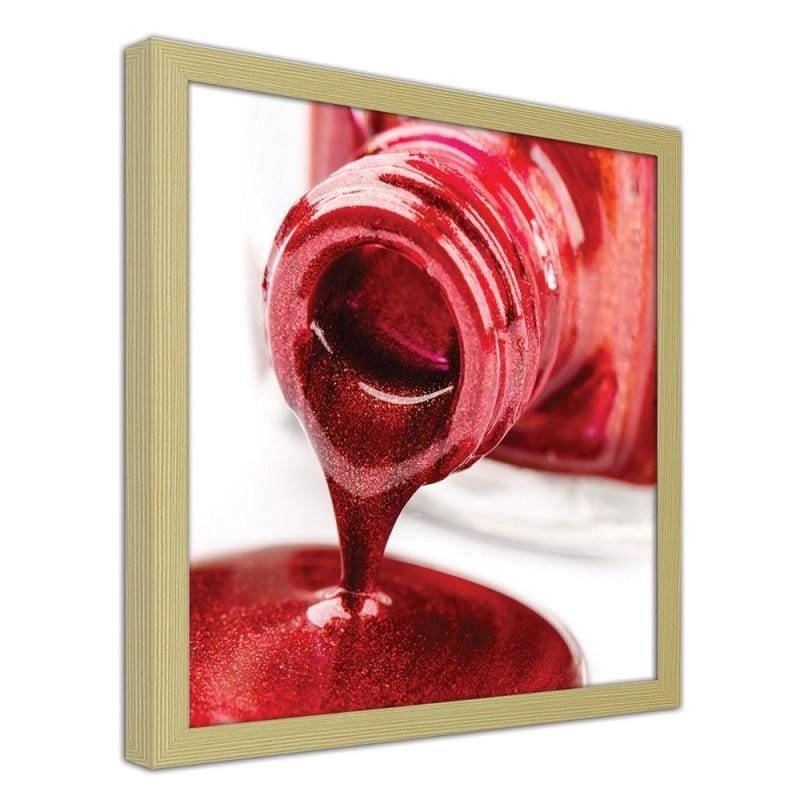 Glezna bēšā rāmī - Red lacquer  Home Trends DECO