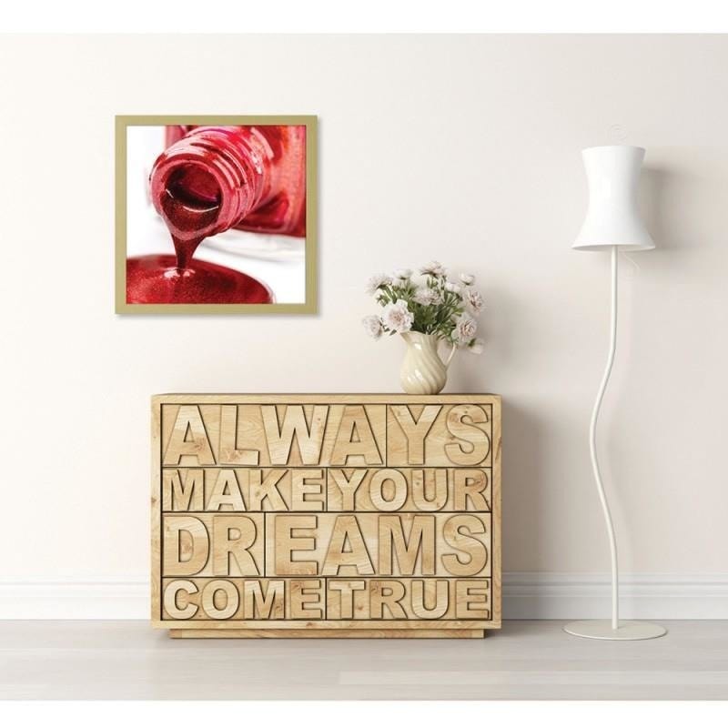 Glezna bēšā rāmī - Red lacquer  Home Trends DECO