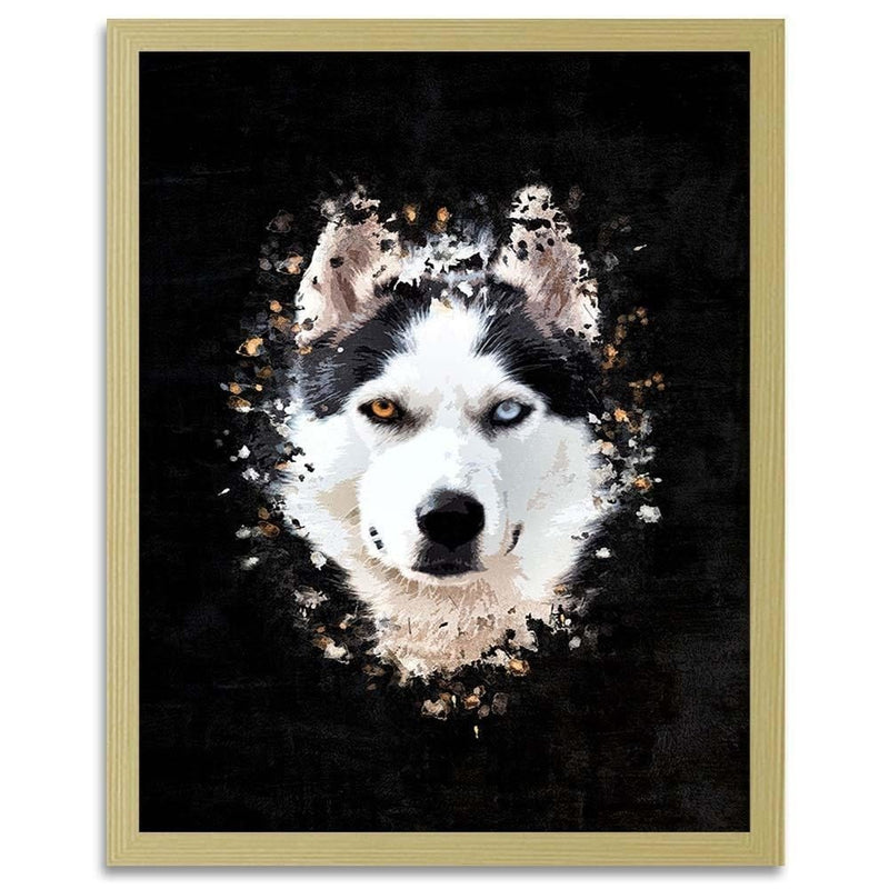 Glezna bēšā rāmī - Siberian Husky  Home Trends DECO