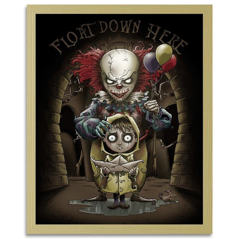 Glezna bēšā rāmī - Spooky Clown  Home Trends DECO