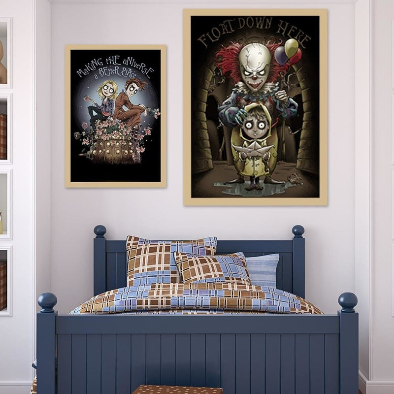 Glezna bēšā rāmī - Spooky Clown  Home Trends DECO