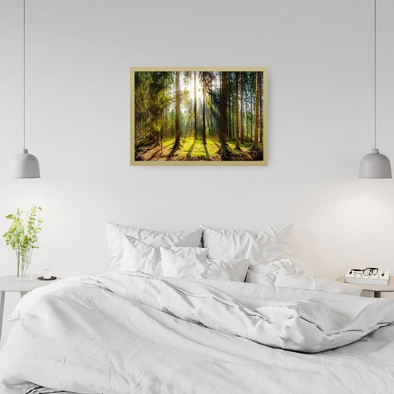 Glezna bēšā rāmī - Sunshine Behind The Trees  Home Trends DECO