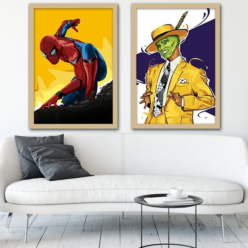 Glezna bēšā rāmī - Superhero Yellow  Home Trends DECO