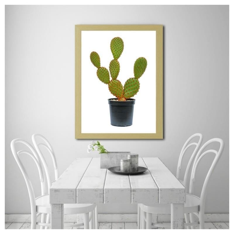 Glezna bēšā rāmī - The cactus in the pot  Home Trends DECO