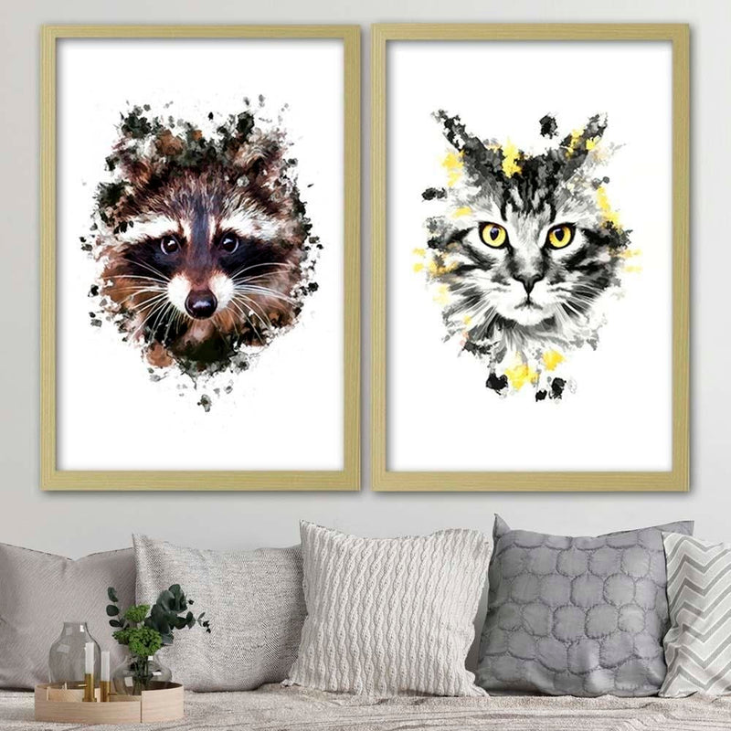 Glezna bēšā rāmī - The Cat  Home Trends DECO