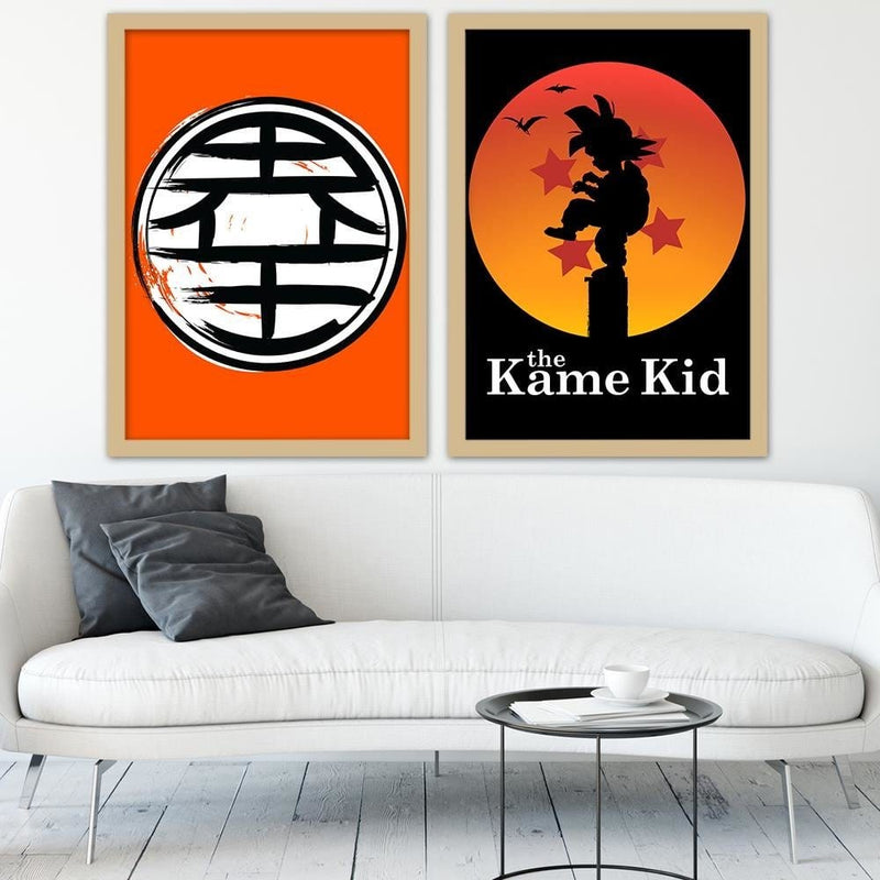 Glezna bēšā rāmī - The Kame Kid Orange  Home Trends DECO