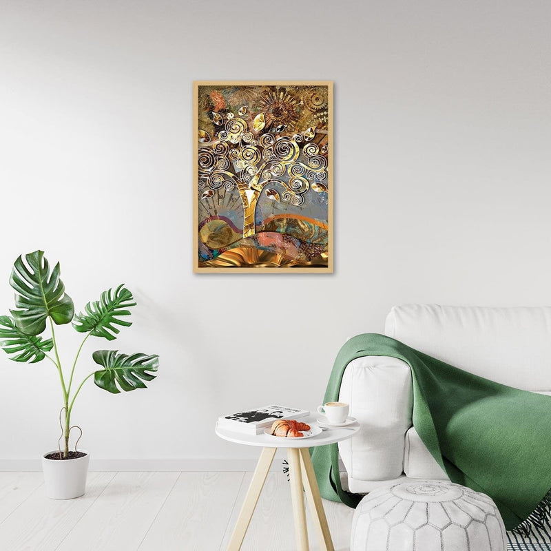 Glezna bēšā rāmī - Three Of The Love Klimt  Home Trends DECO