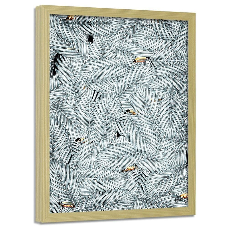 Glezna bēšā rāmī - Toucan Image Animal Print Grey  Home Trends DECO