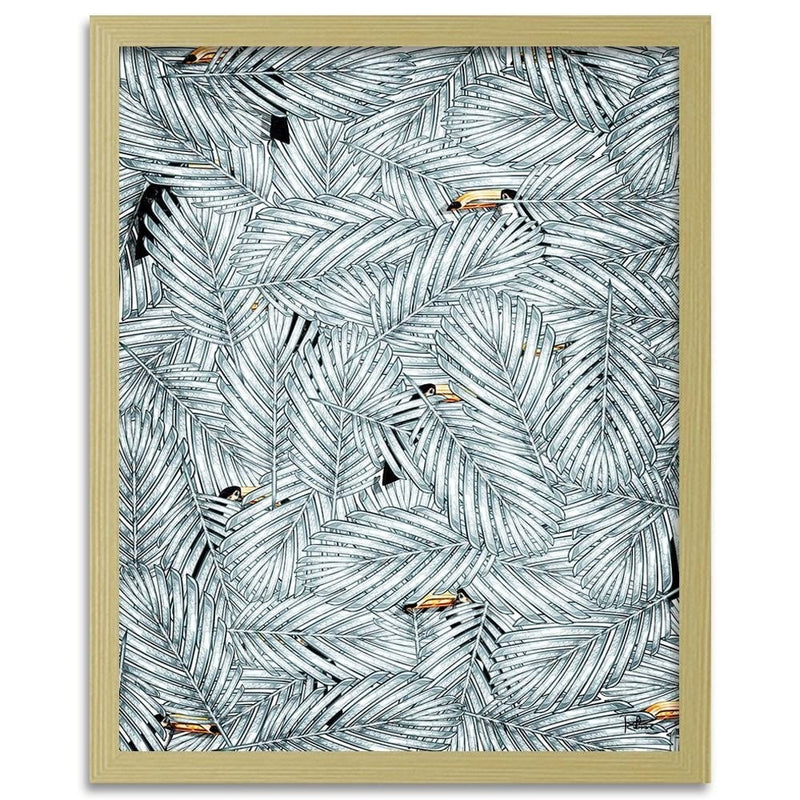 Glezna bēšā rāmī - Toucan Image Animal Print Grey  Home Trends DECO