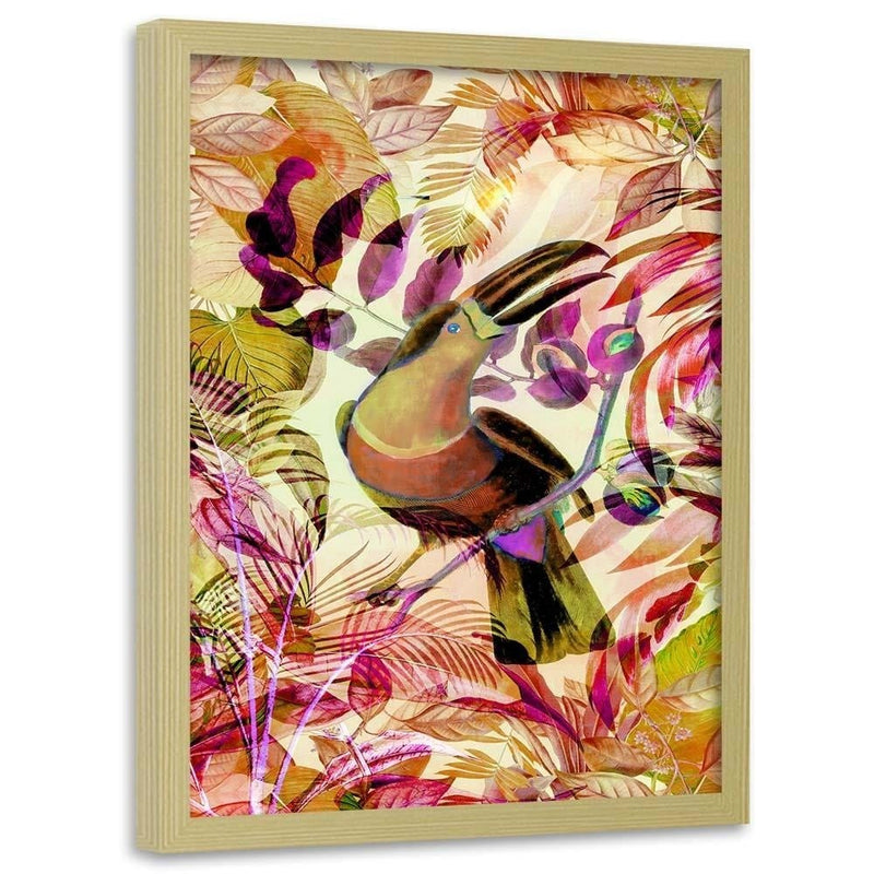 Glezna bēšā rāmī - Toucan On The Branch  Home Trends DECO