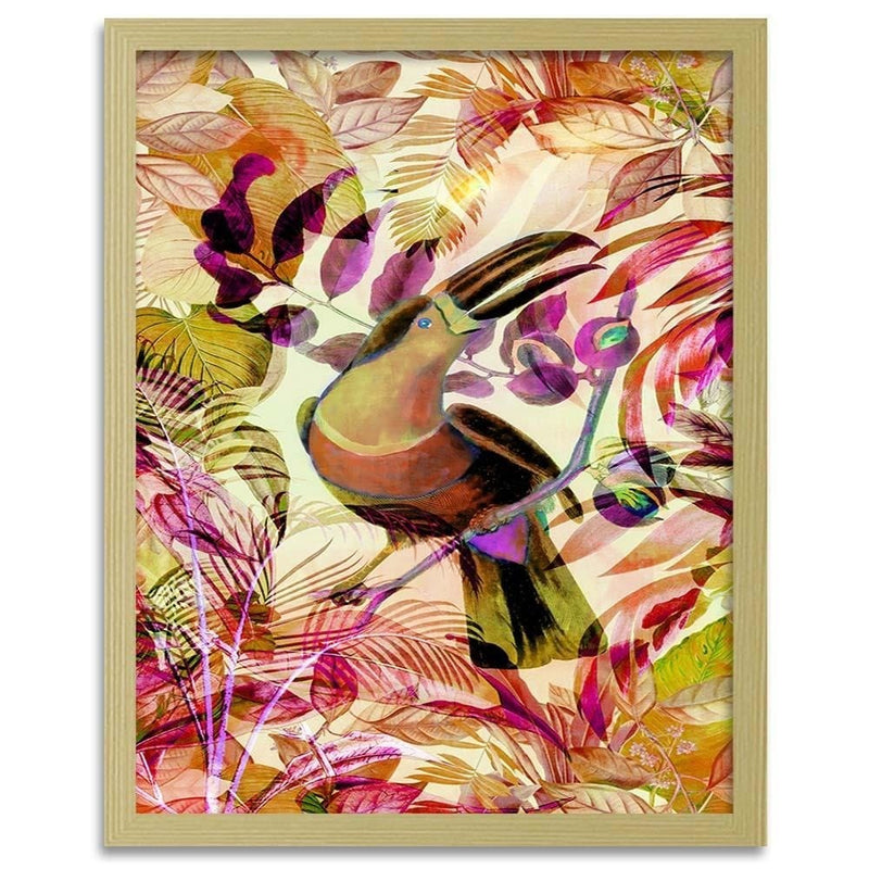 Glezna bēšā rāmī - Toucan On The Branch  Home Trends DECO