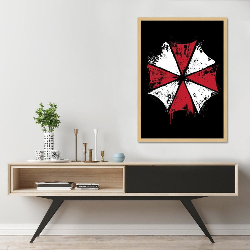 Glezna bēšā rāmī - Umbrella Corp Red  Home Trends DECO