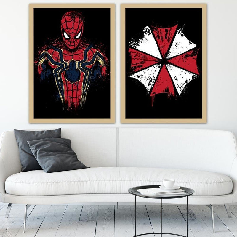 Glezna bēšā rāmī - Umbrella Corp Red  Home Trends DECO