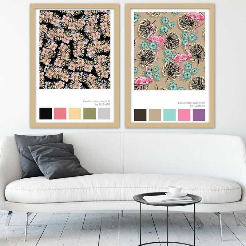 Glezna bēšā rāmī - Visual Art Pink  Home Trends DECO