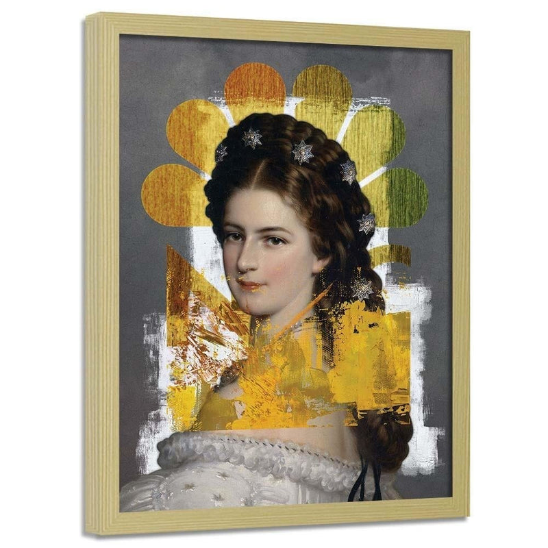 Glezna bēšā rāmī - Woman Portrait  Home Trends DECO