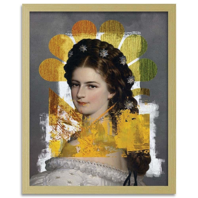 Glezna bēšā rāmī - Woman Portrait  Home Trends DECO