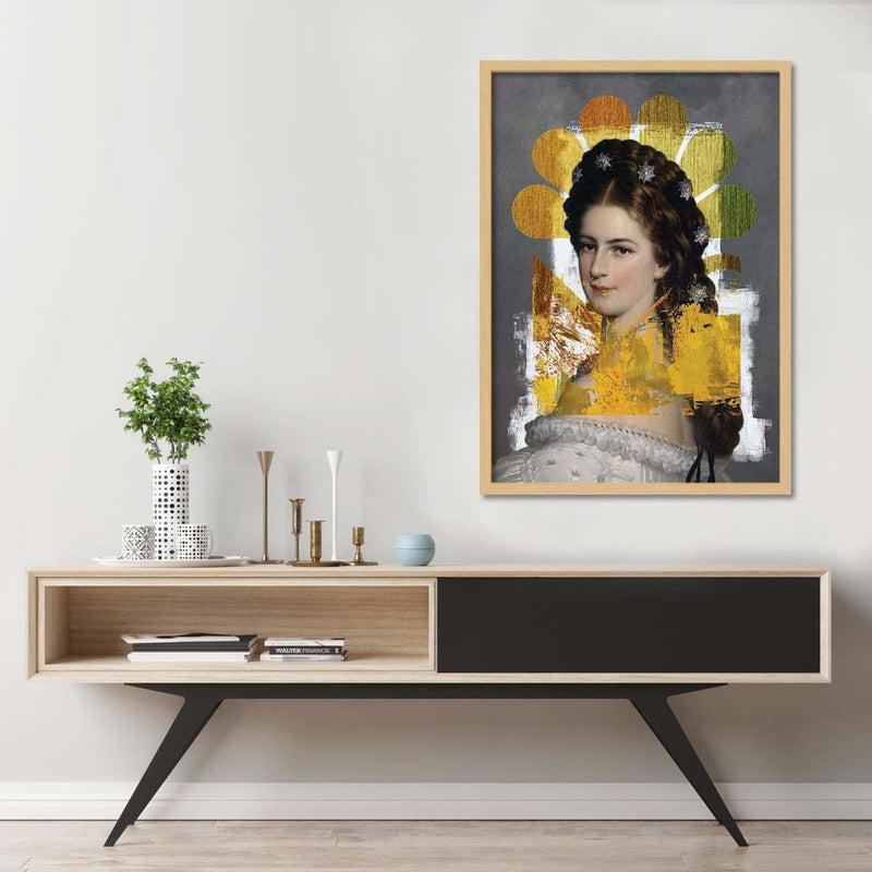 Glezna bēšā rāmī - Woman Portrait  Home Trends DECO