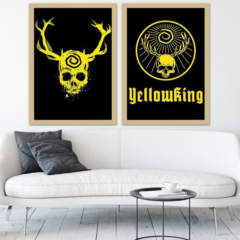 Glezna bēšā rāmī - Yellow King Yellow  Home Trends DECO