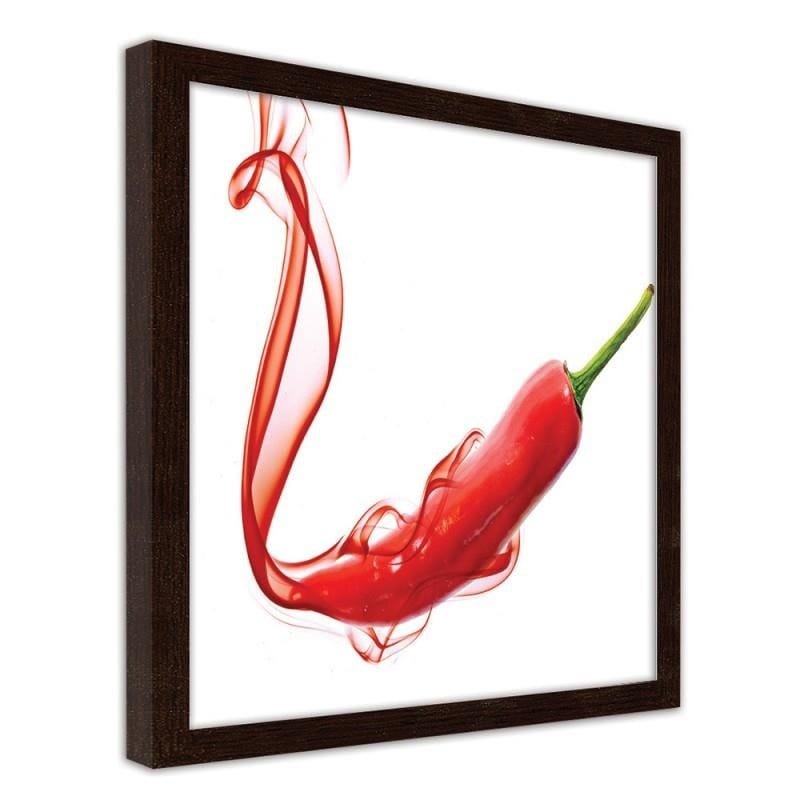 Glezna brūnā rāmī - Abstract chili pepper.  Home Trends DECO