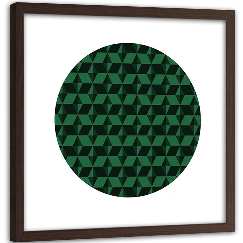 Glezna brūnā rāmī - Abstract Circle 1  Home Trends DECO