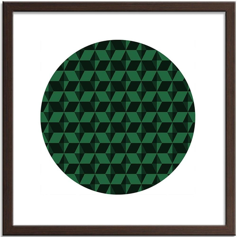 Glezna brūnā rāmī - Abstract Circle 1  Home Trends DECO