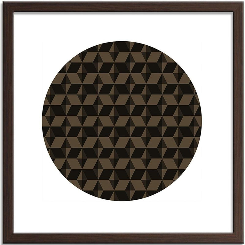 Glezna brūnā rāmī - Abstract Circle 3  Home Trends DECO