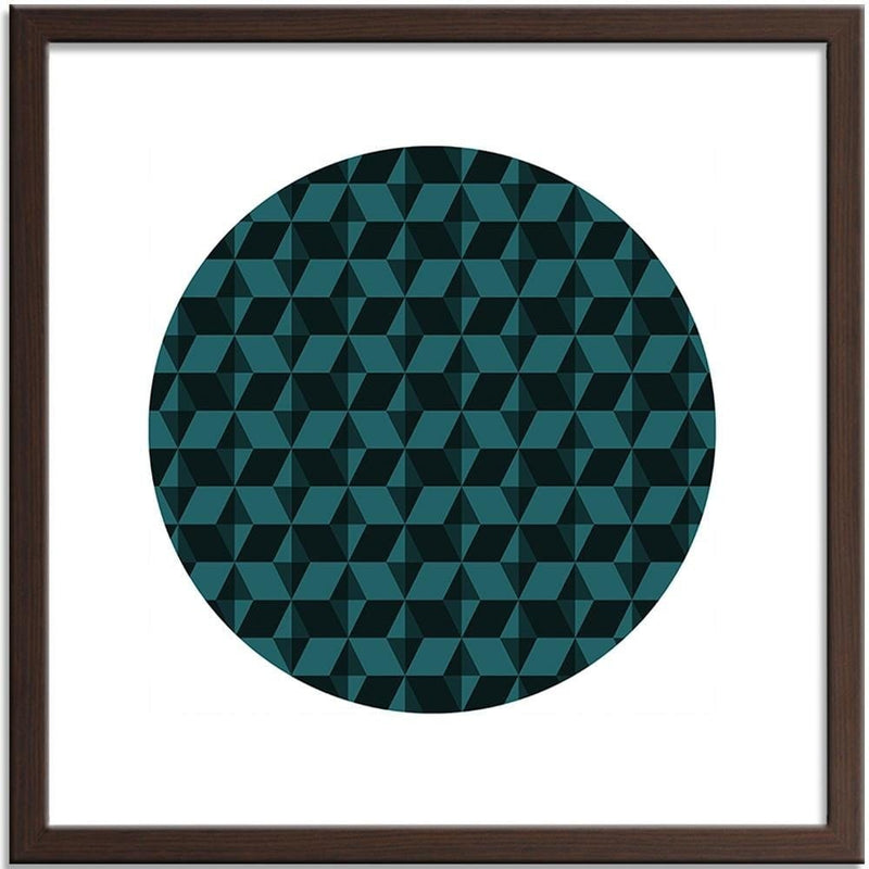 Glezna brūnā rāmī - Abstract Circle 4  Home Trends DECO