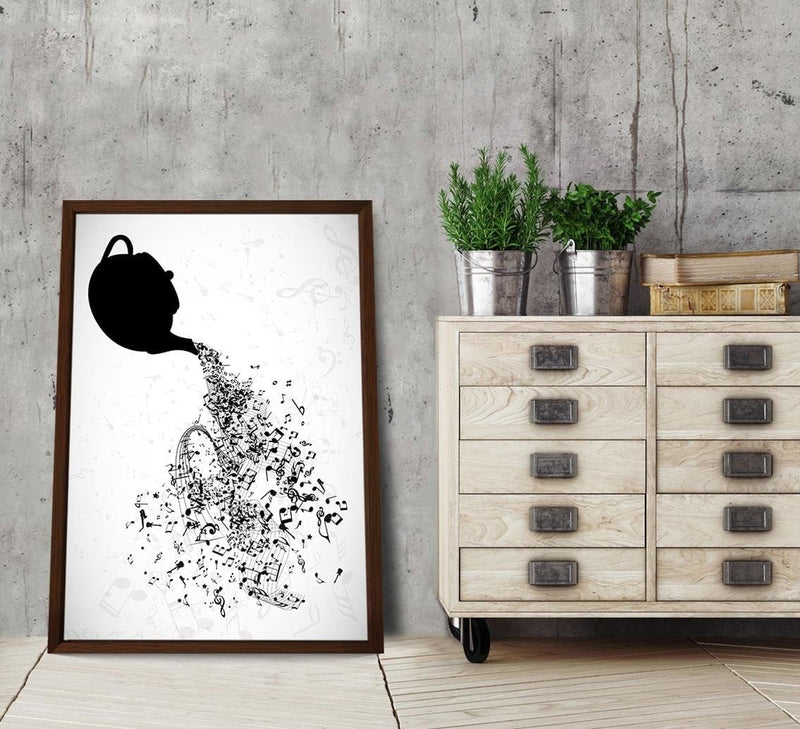 Glezna brūnā rāmī - Abstract Image Black And White  Home Trends DECO