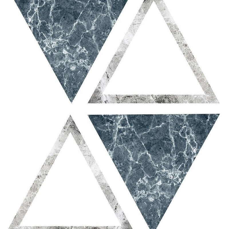 Glezna brūnā rāmī - Abstract Marble Triangles  Home Trends DECO