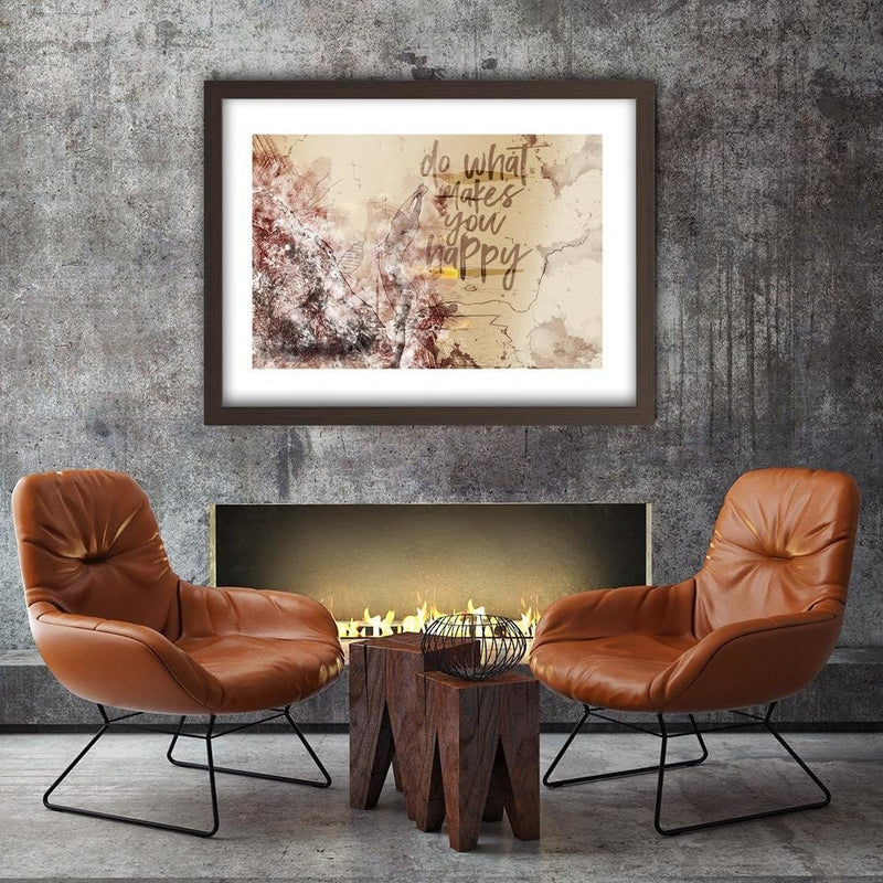 Glezna brūnā rāmī - Abstract Silhouette Of A Woman  Home Trends DECO