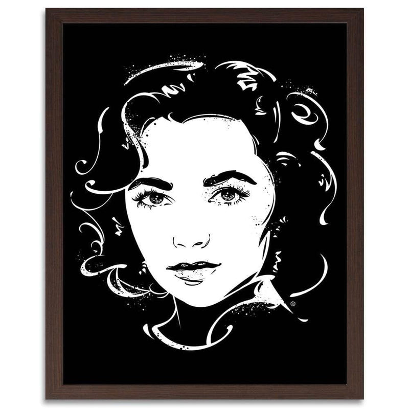 Glezna brūnā rāmī - Actress Image Black And White  Home Trends DECO