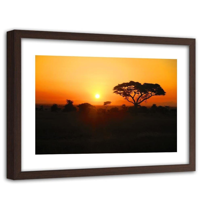 Glezna brūnā rāmī - African Sunset  Home Trends DECO