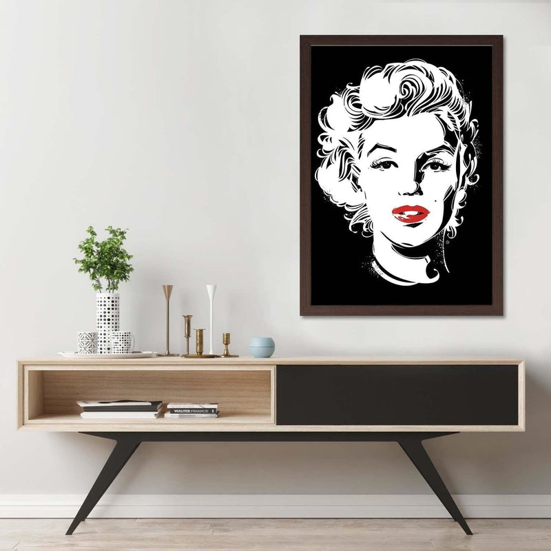 Glezna brūnā rāmī - American Actress Black And White  Home Trends DECO