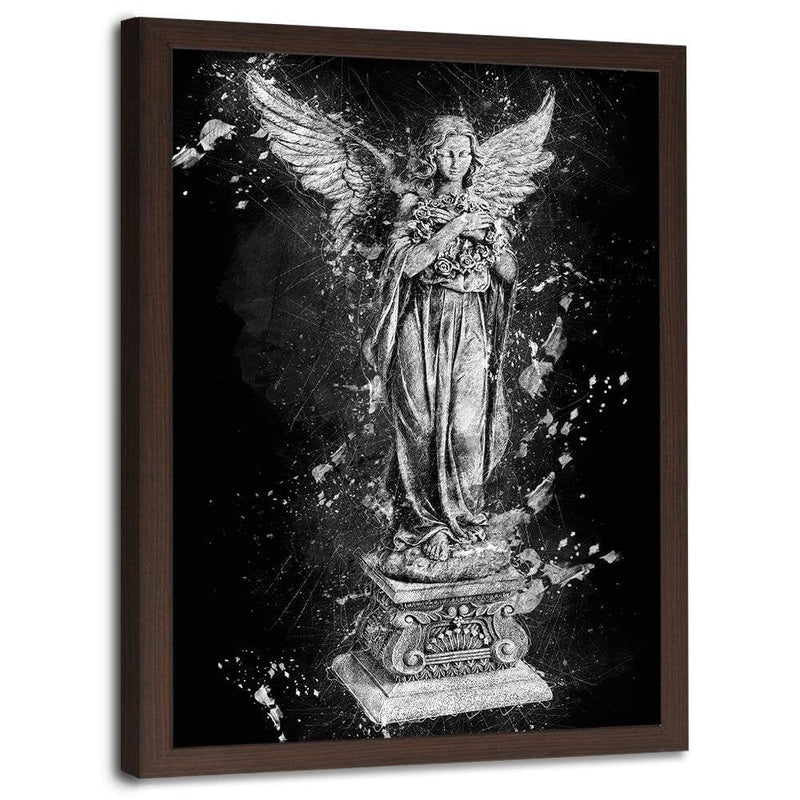 Glezna brūnā rāmī - Angel Statue  Home Trends DECO