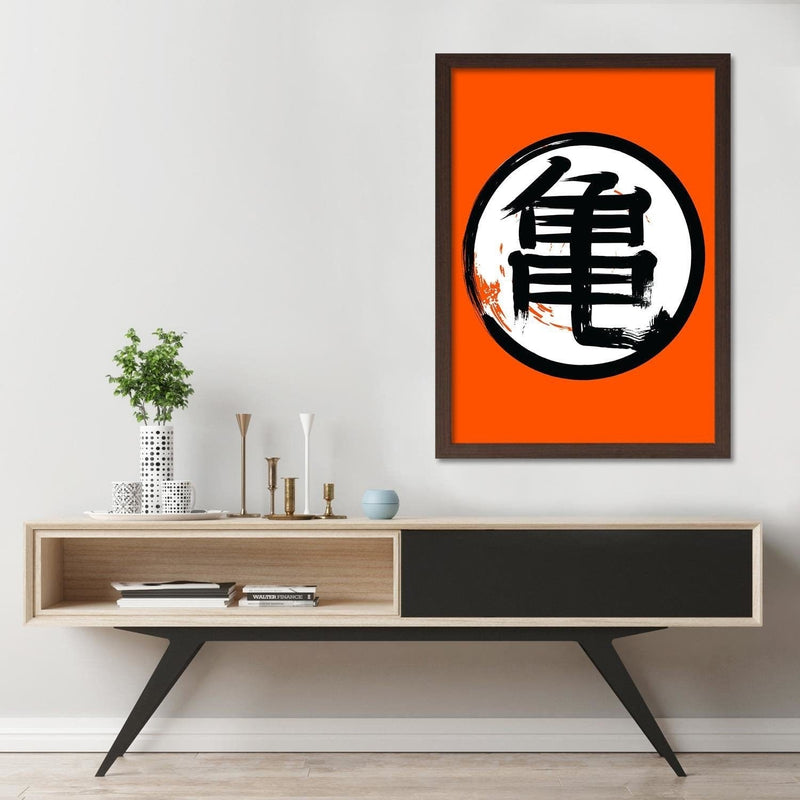 Glezna brūnā rāmī - Anime Morife Orange  Home Trends DECO