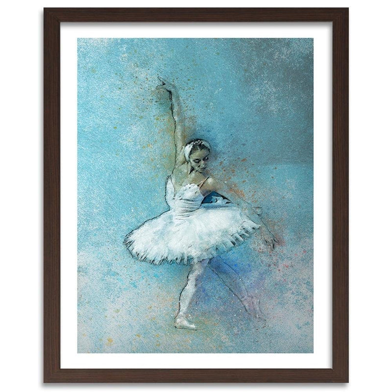 Glezna brūnā rāmī - Beautiful Ballerina  Home Trends DECO