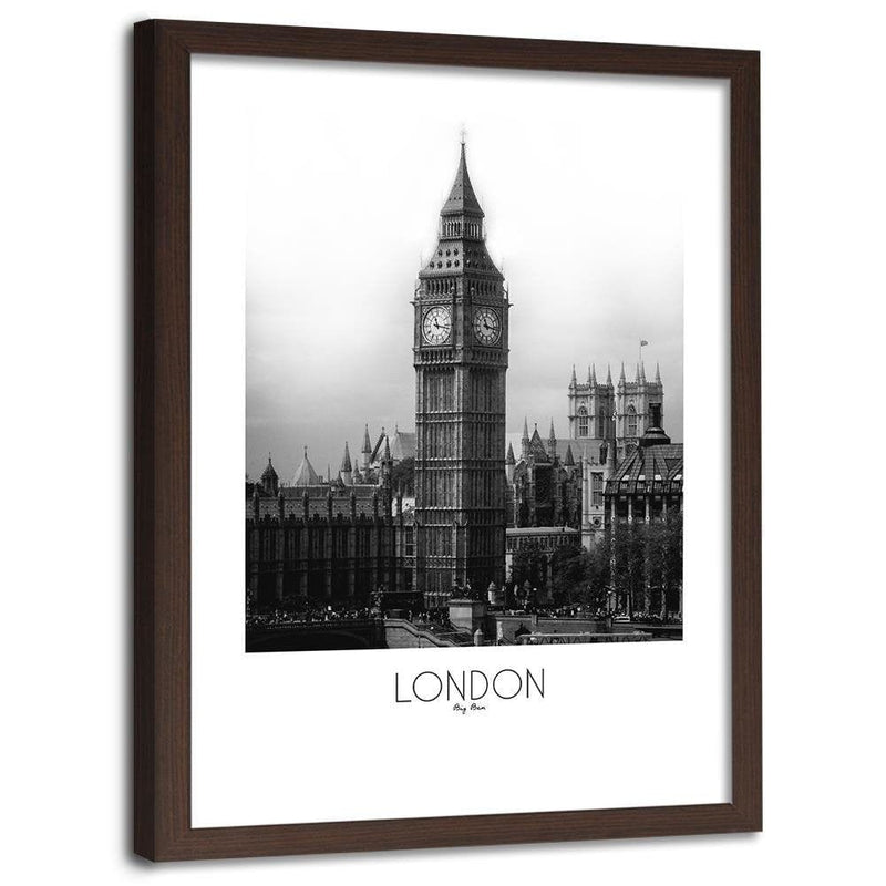 Glezna brūnā rāmī - Big Ben London  Home Trends DECO