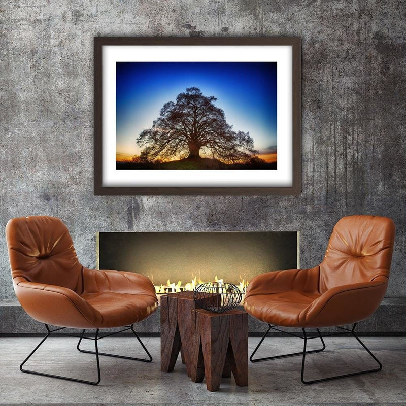 Glezna brūnā rāmī - Big Tree At Dusk  Home Trends DECO