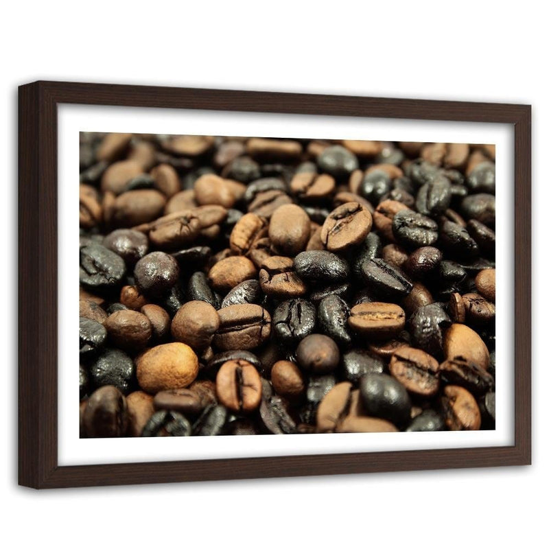 Glezna brūnā rāmī - Black And Brown Coffee Beans  Home Trends DECO