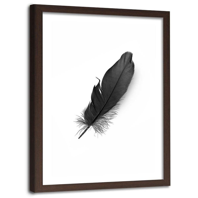 Glezna brūnā rāmī - Black Feather  Home Trends DECO