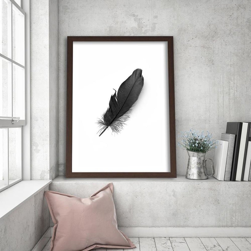 Glezna brūnā rāmī - Black Feather  Home Trends DECO