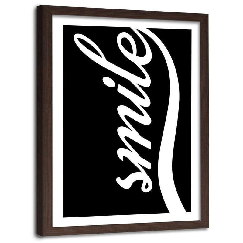 Glezna brūnā rāmī - Black Smile  Home Trends DECO