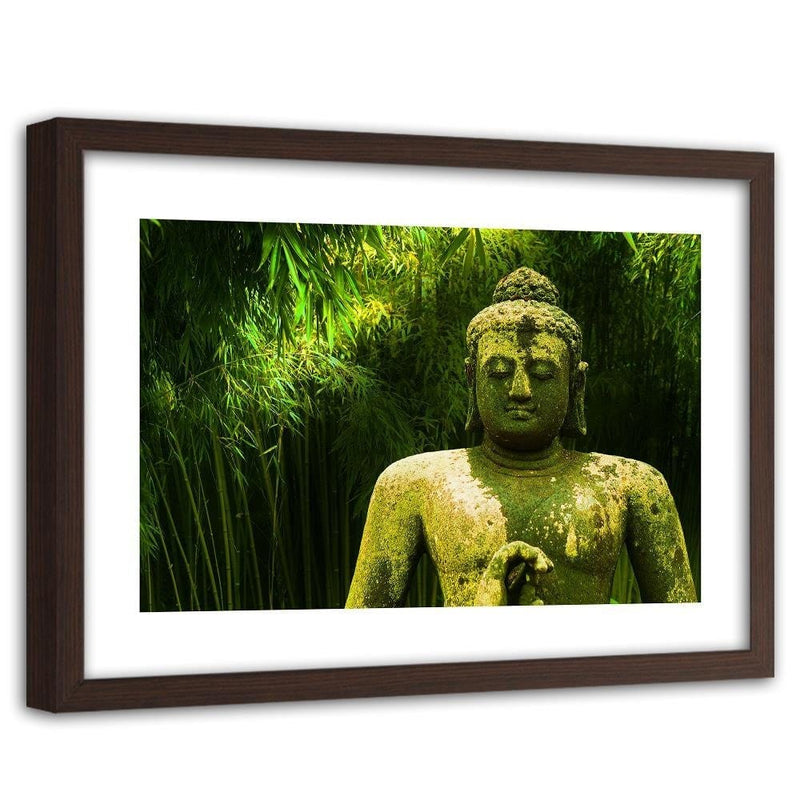 Glezna brūnā rāmī - Buddha 4 Of Bamboos  Home Trends DECO