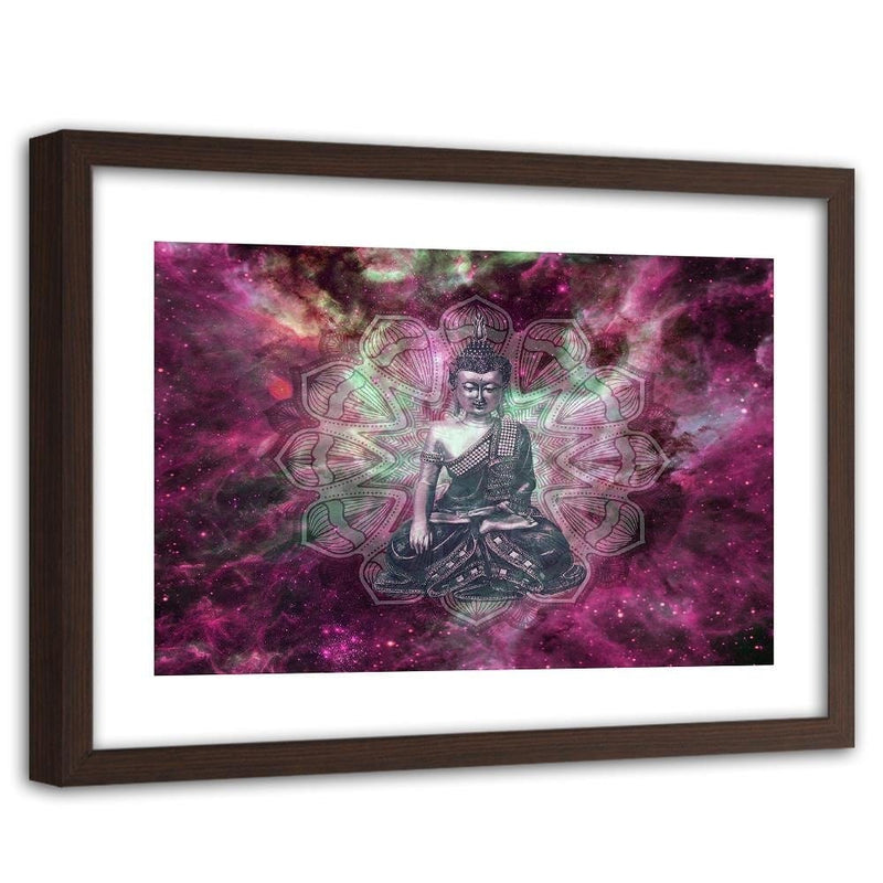 Glezna brūnā rāmī - Buddha Abstraction  Home Trends DECO