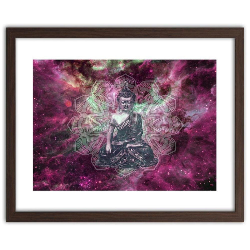 Glezna brūnā rāmī - Buddha Abstraction  Home Trends DECO