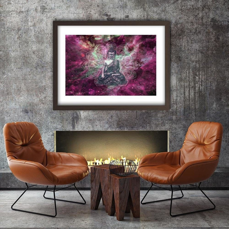 Glezna brūnā rāmī - Buddha Abstraction  Home Trends DECO